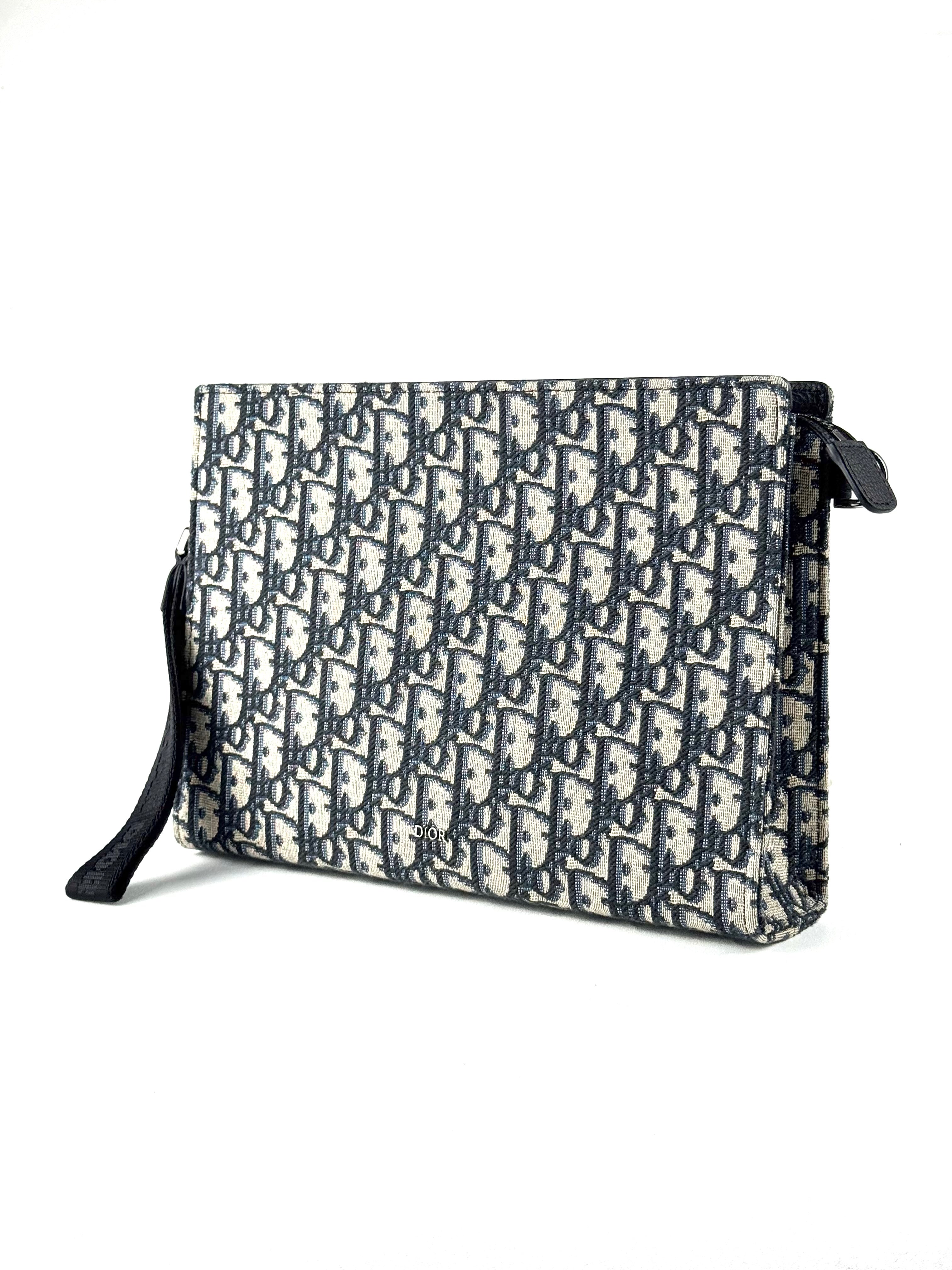 Christian Dior Oblique Jacquard A5 Triangle Pouch