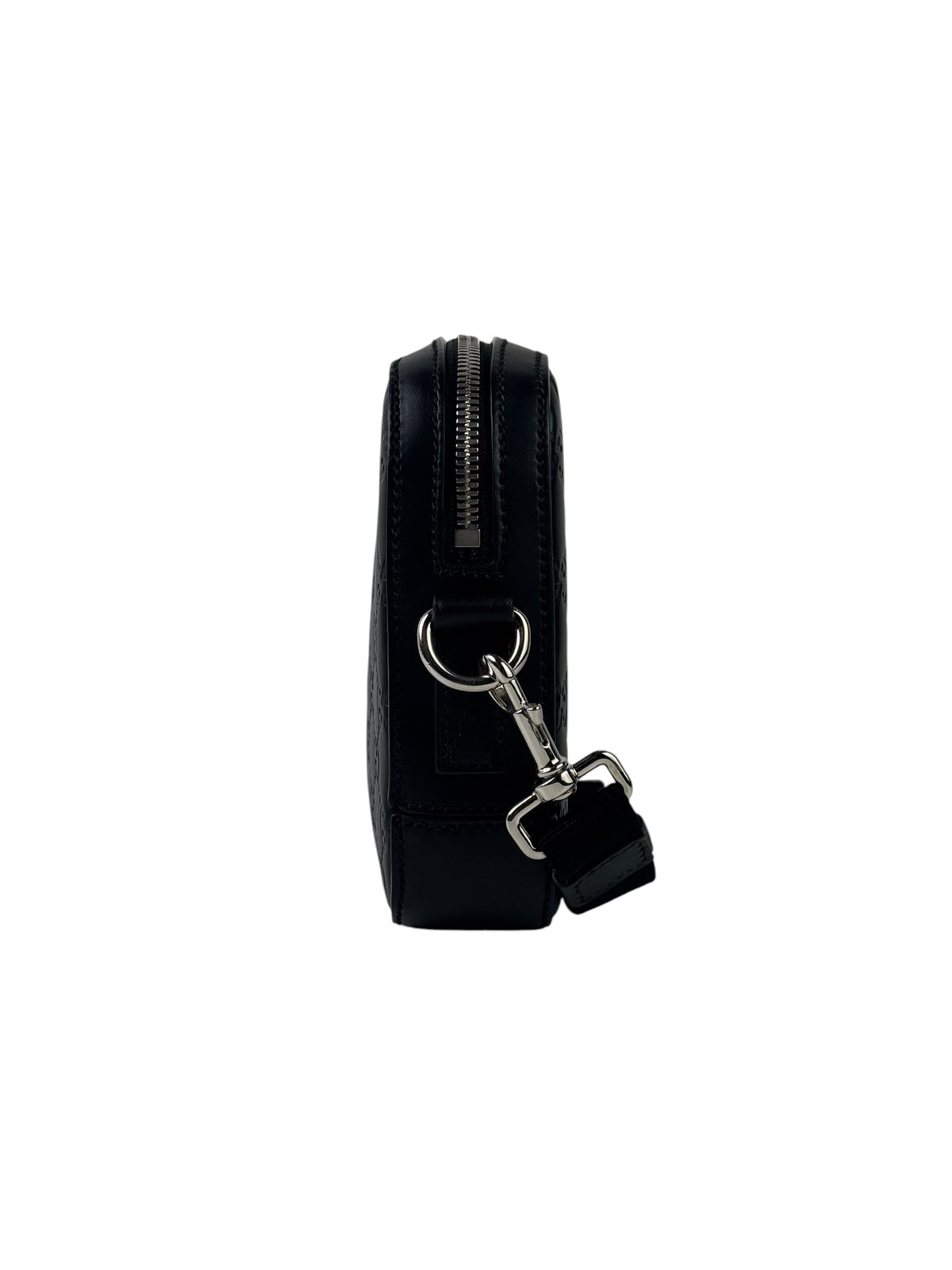 Gucci Guccissima Black Pochette With Wristlet