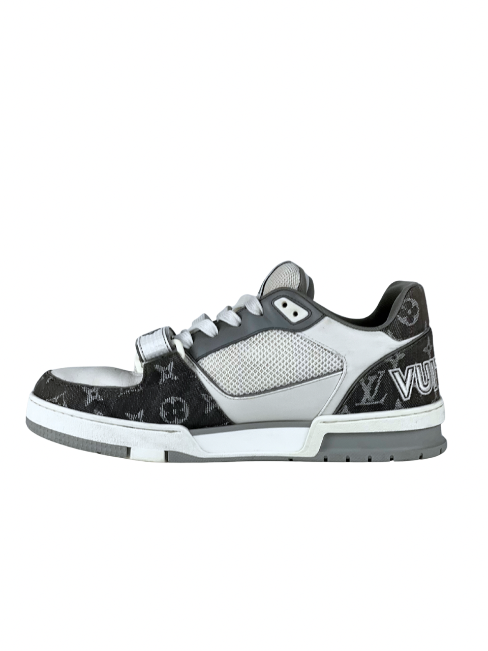 Louis Vuitton Trainer Denim Monogram Grey Sneakers