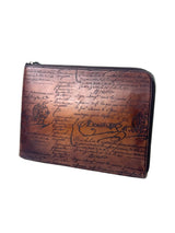 Berluti Scritto Nino GM Brown Clutch 3