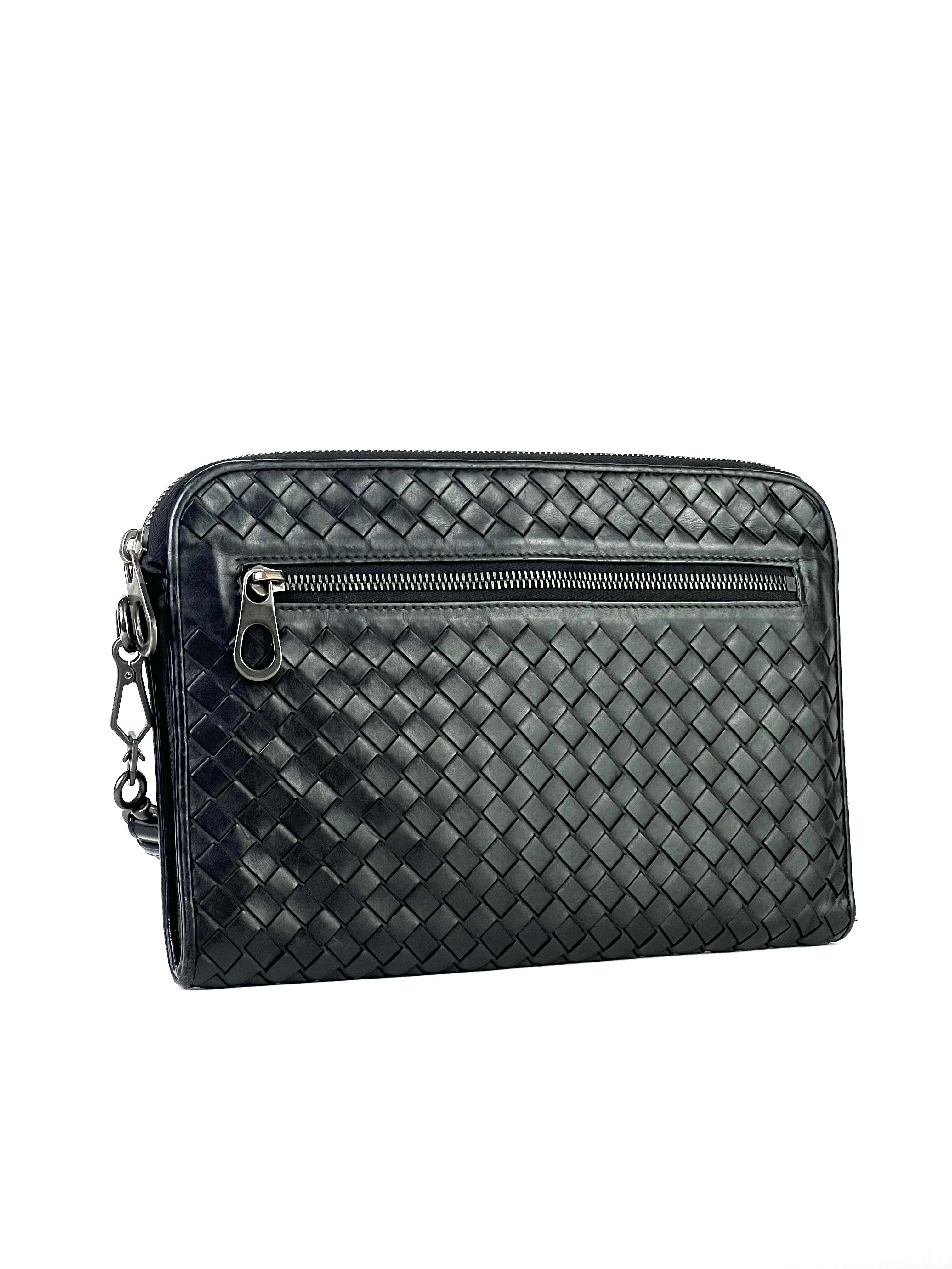 Bottega Veneta Intrecciato Black Clutch