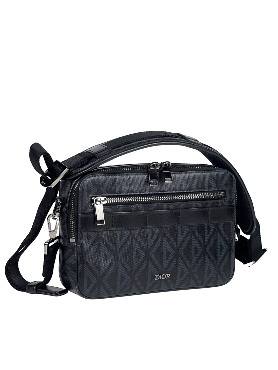 Christian Dior Diamond Black Safari Messenger Bag