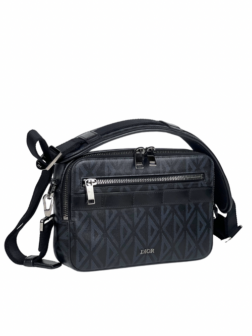 Christian Dior Diamond Black Safari Messenger Bag
