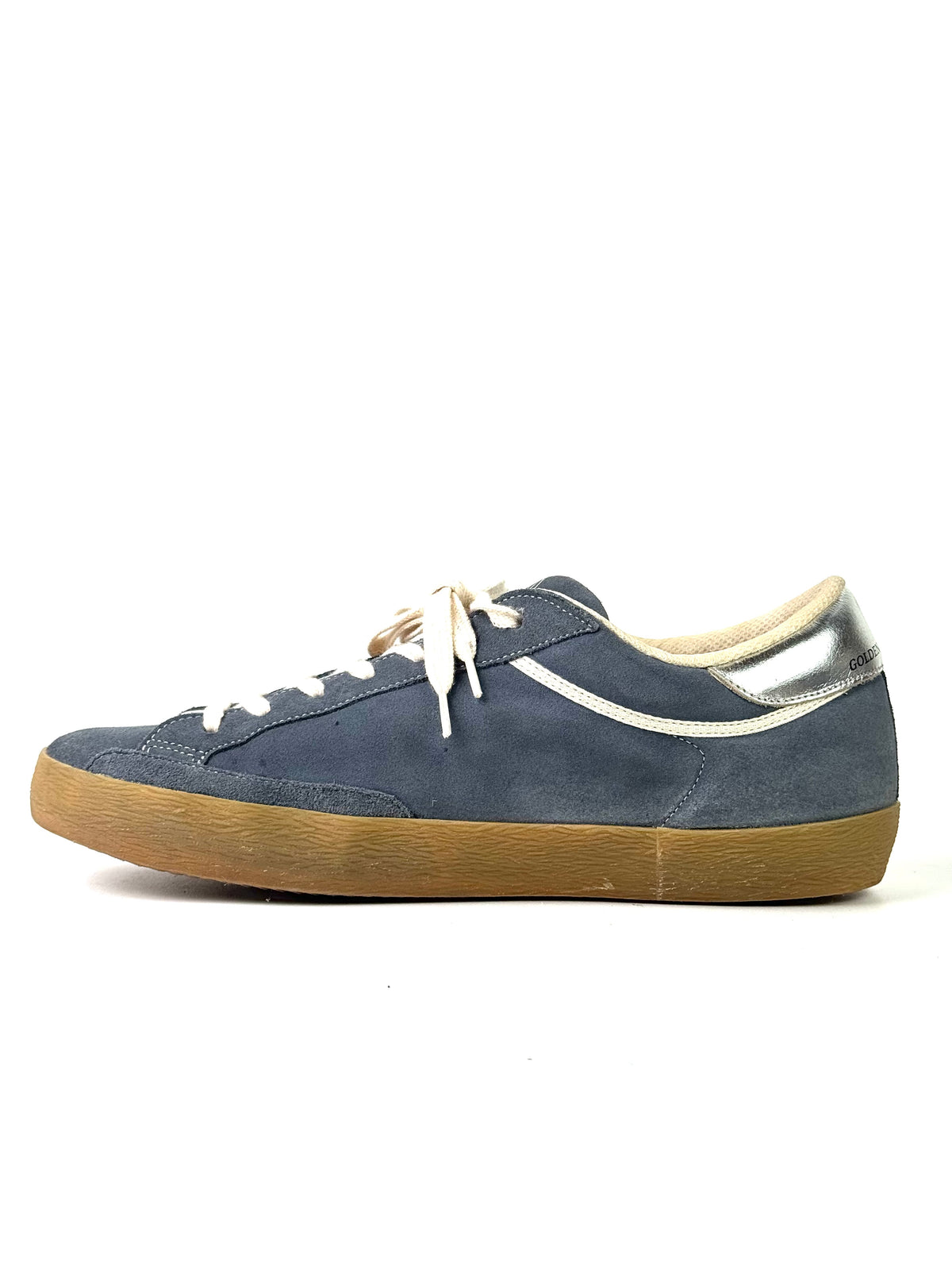 Golden Goose Star In Gray Suede With White Leather Star Sneakers