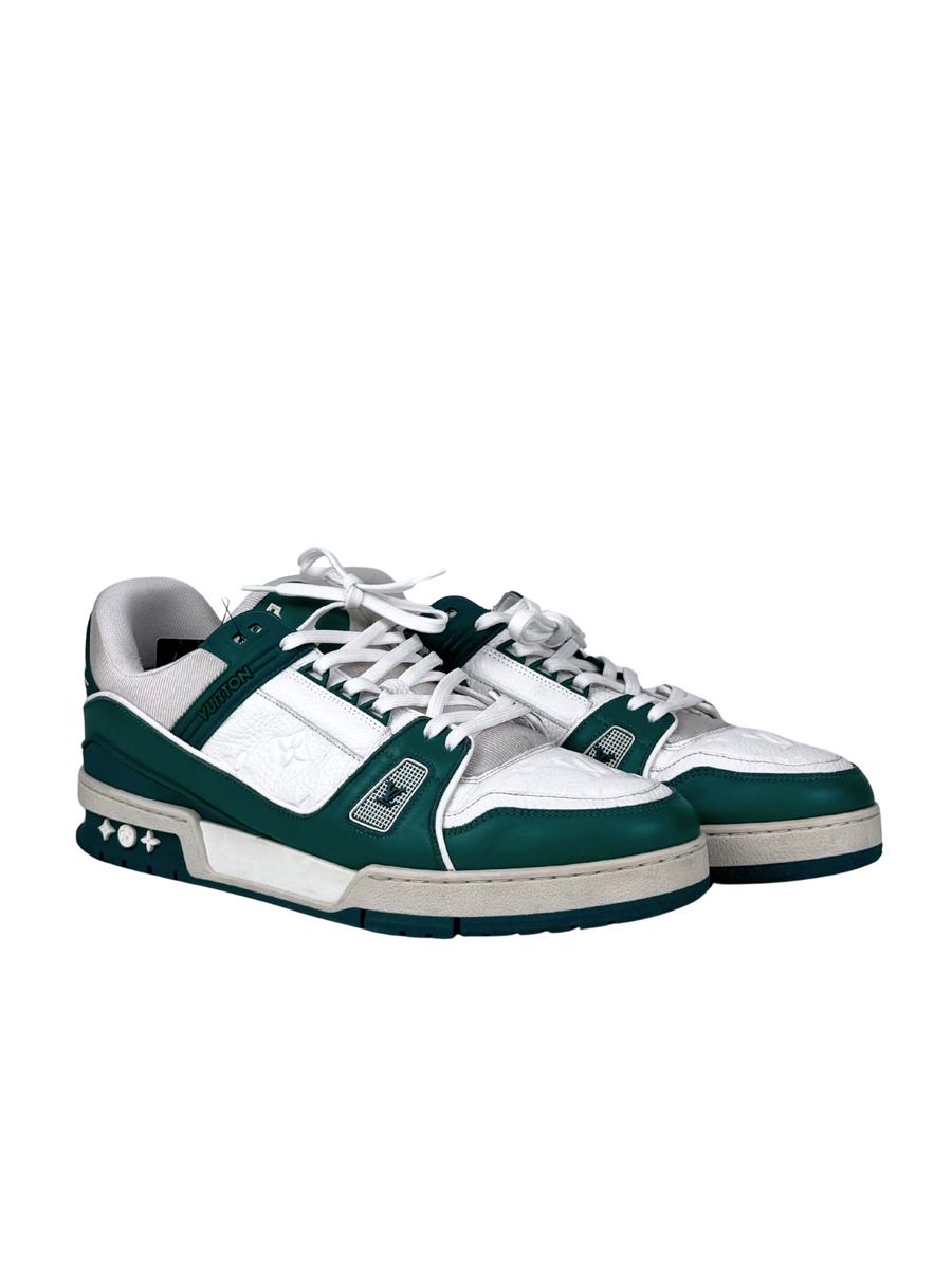 Louis Vuitton Trainer Monogram Embossed Green Sneakers