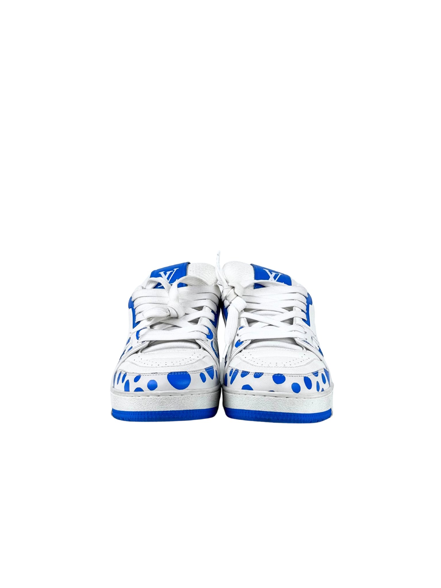 Louis Vuitton X Yayoi Kusuma Blue White Trainer Sneakers