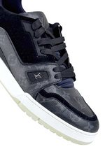 Louis Vuitton Eclipse Monogram Black Suede Trainer Sneakers 6