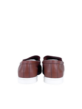 Louis Vuitton Estate Logo Brown Leather Loafers 4