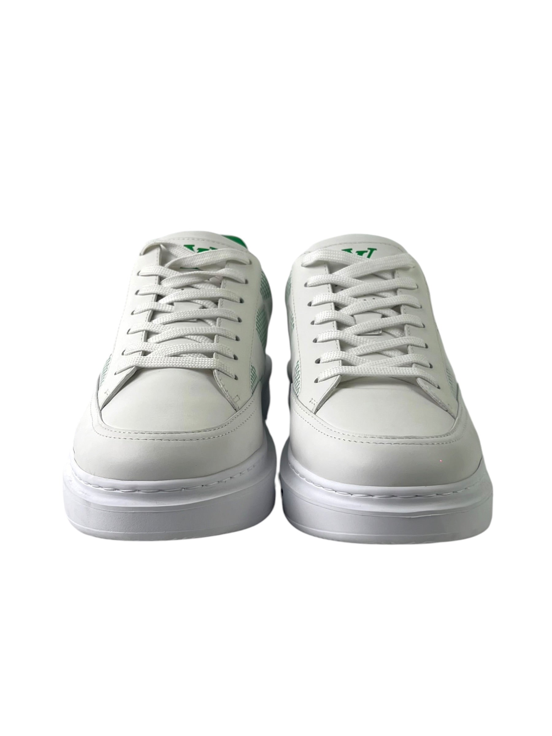 Louis Vuitton Beverly Hills Damier Infini Green White Sneakers