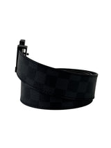 Louis Vuitton Initial Logo Black Buckle Damier Graphite Belt 2