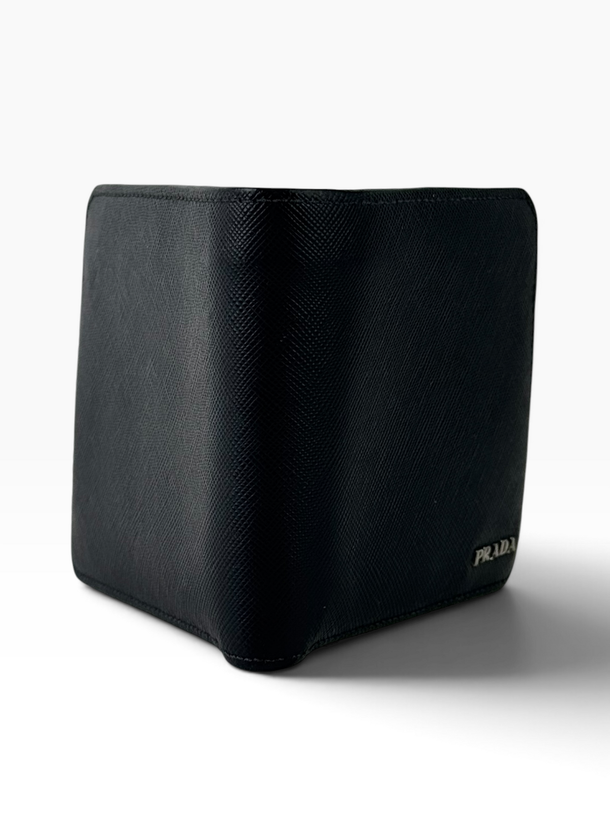 Prada Logo Black Bifold Wallet