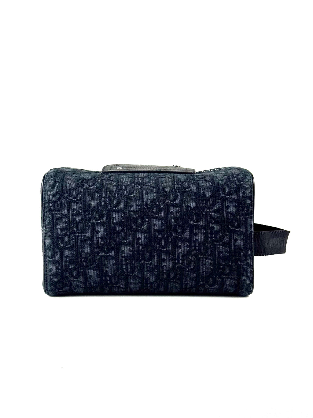 Christian Dior Oblique Jacquard Black Lingot Toiletry Pouch Bag