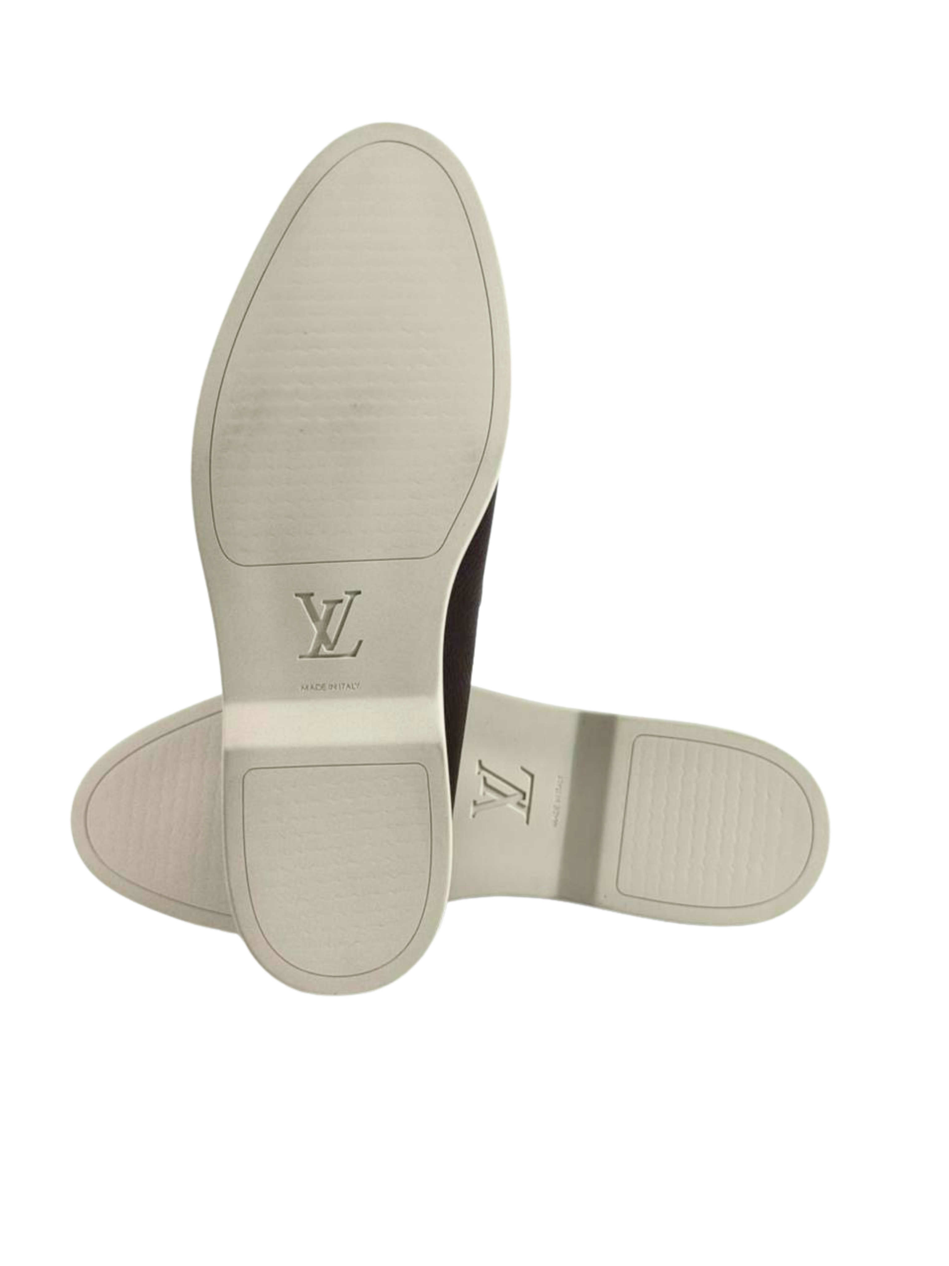 Louis Vuitton Estate Logo Mocha Leather Loafers