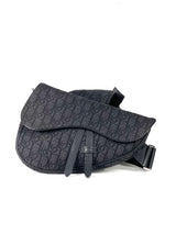 Christian Dior Oblique Jacquard Black Saddle Slingbag 1