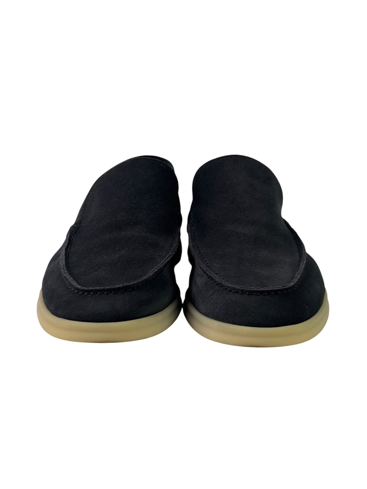 Loro Piana Summerwalk Black Suede Slip On