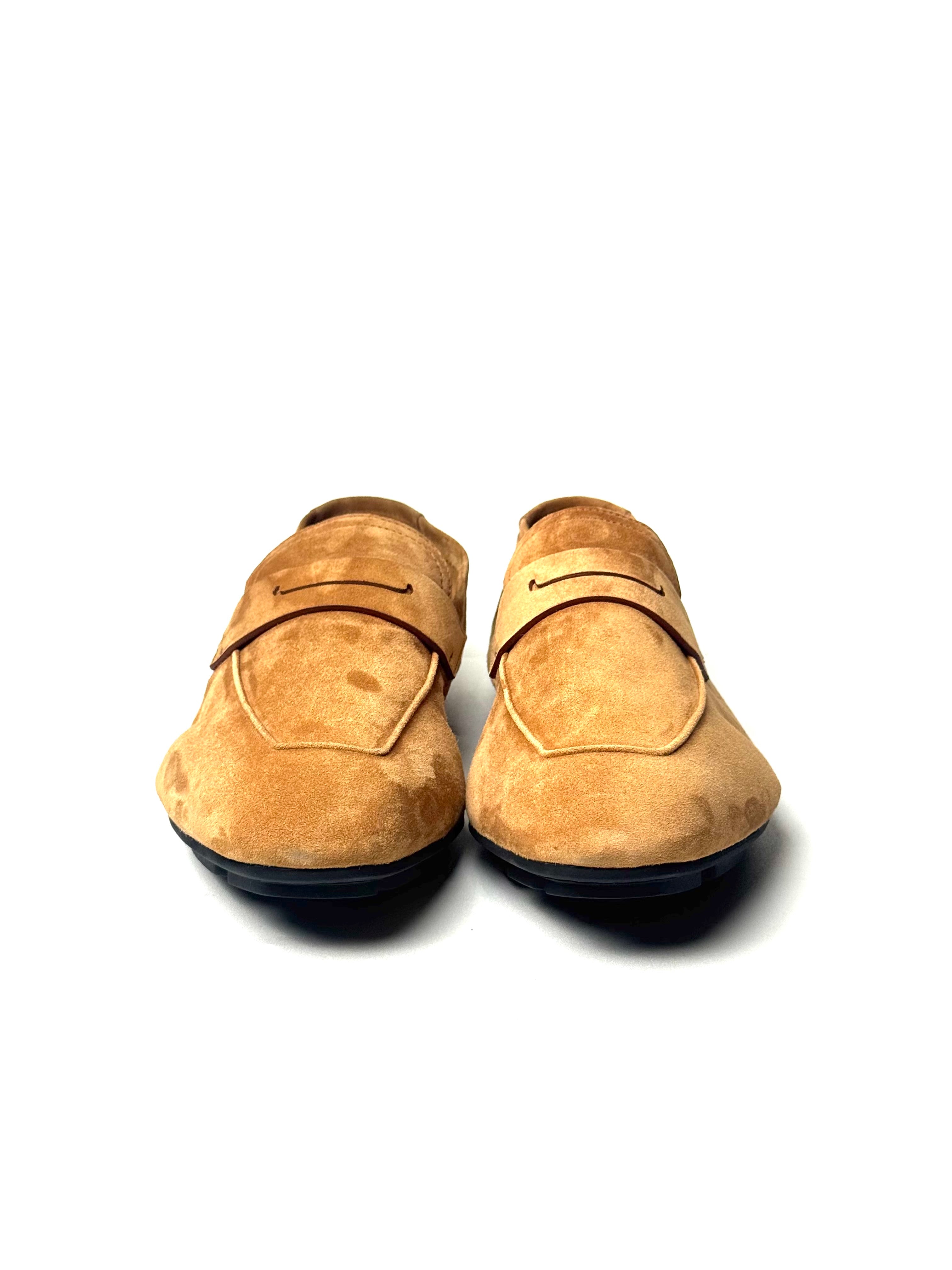 Berluti Lorenzo Scritto Brown Suede Loafers