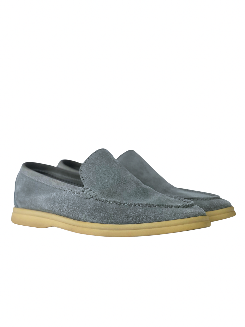 Loro Piana Suede Baby Blue Summerwalk Slip On