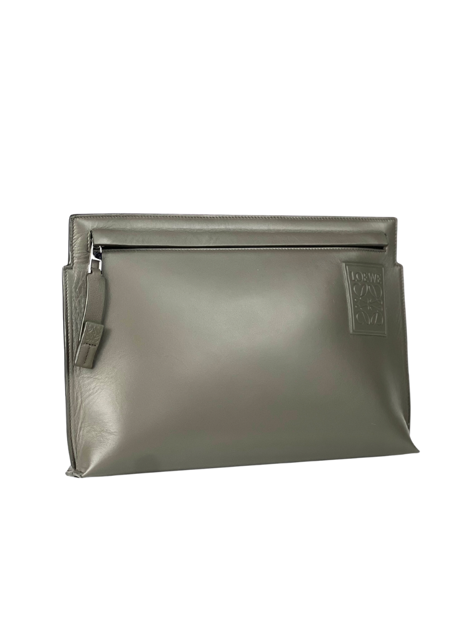 Loewe Anagram Leather Khaki T-Pouch