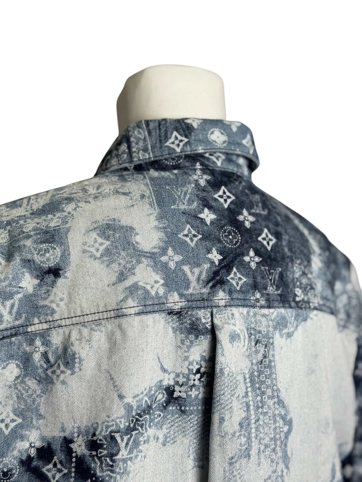 Louis Vuitton Monogram Bandana Denim Short Shirt