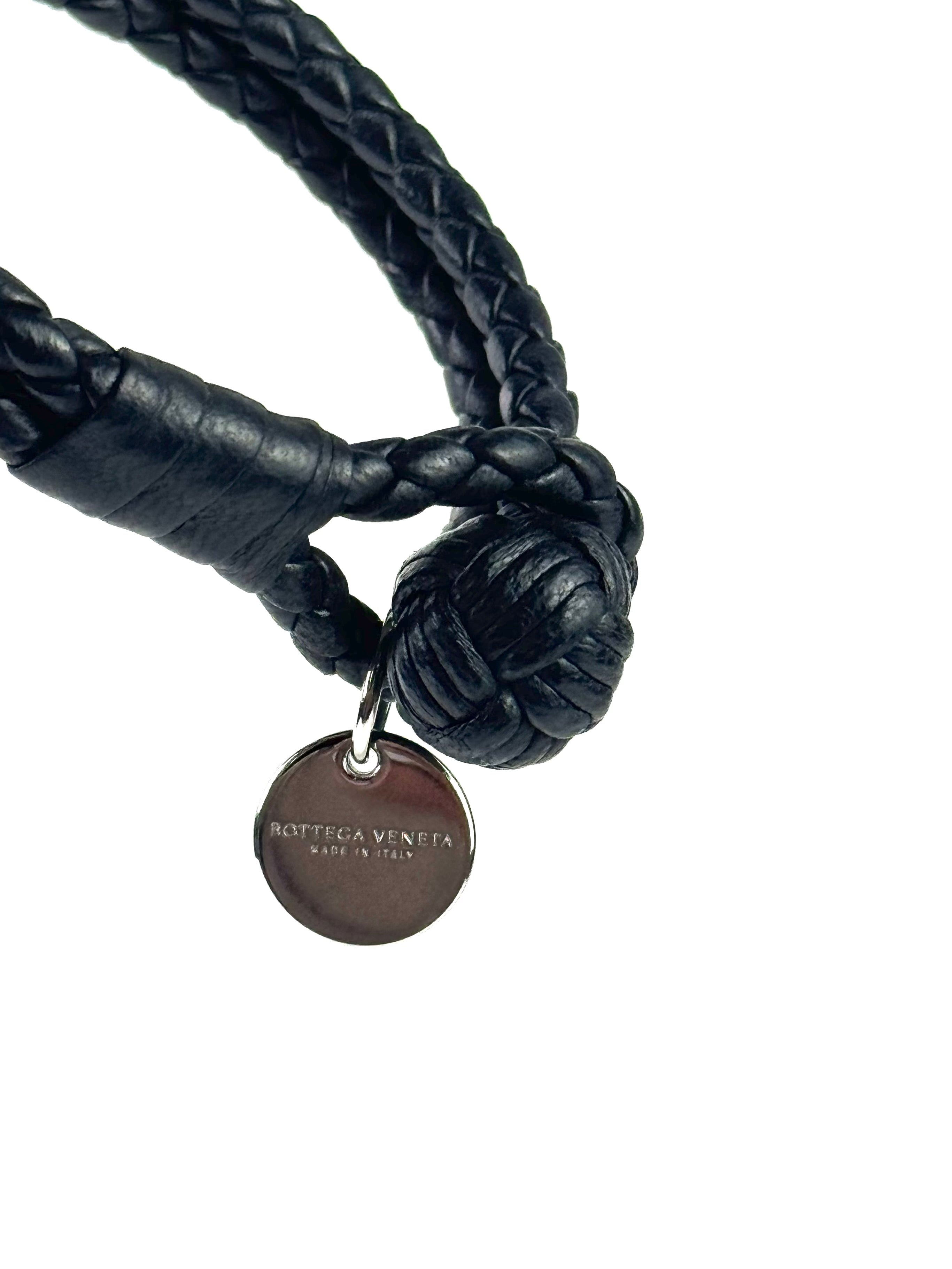 Bottega Veneta Intrecciato Black Bracelet