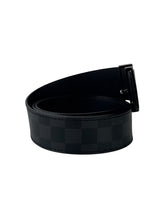 Louis Vuitton Initial Logo Black Buckle Damier Graphite Belt 4