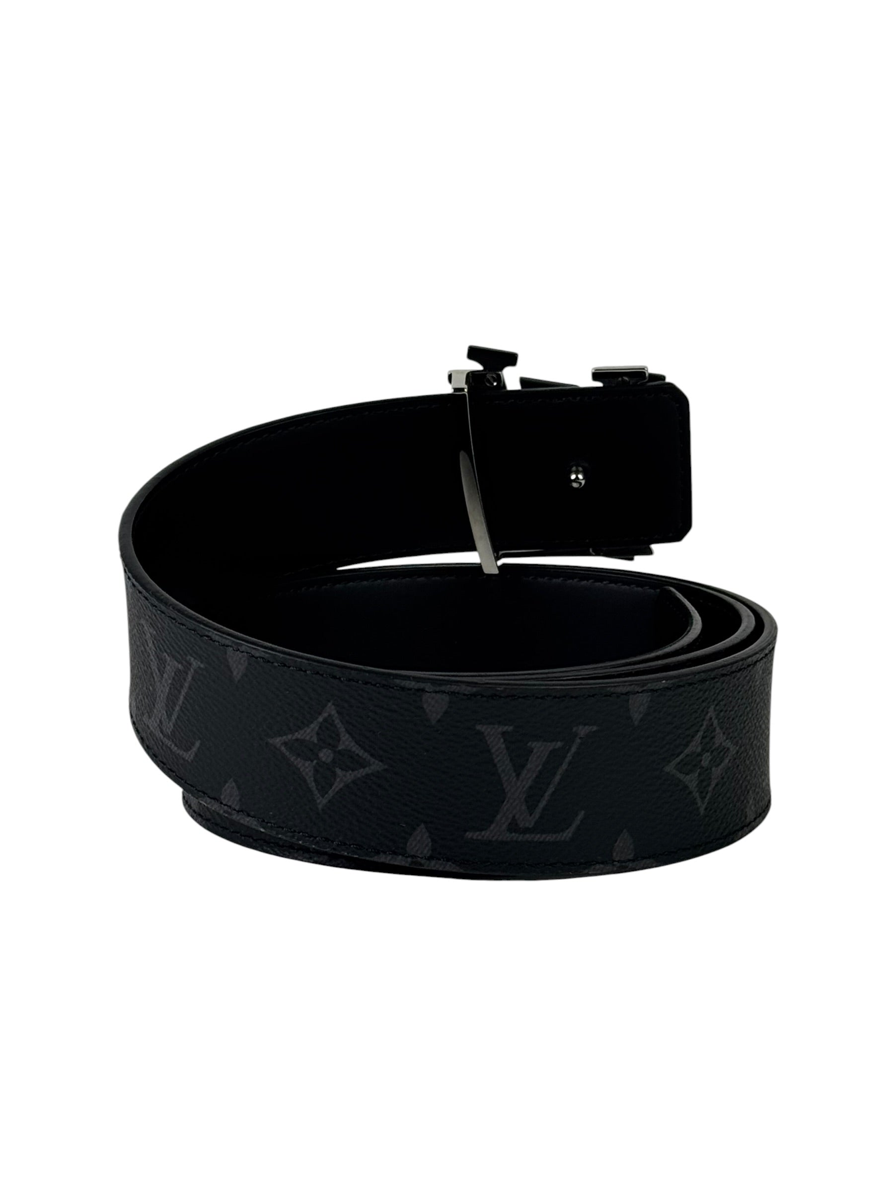 Louis Vuitton Initial Optik Logo 40mm Eclipse Monogram Reversible Belt