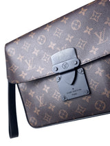 Louis Vuitton S Lock Monogram Macassar Pochette 6