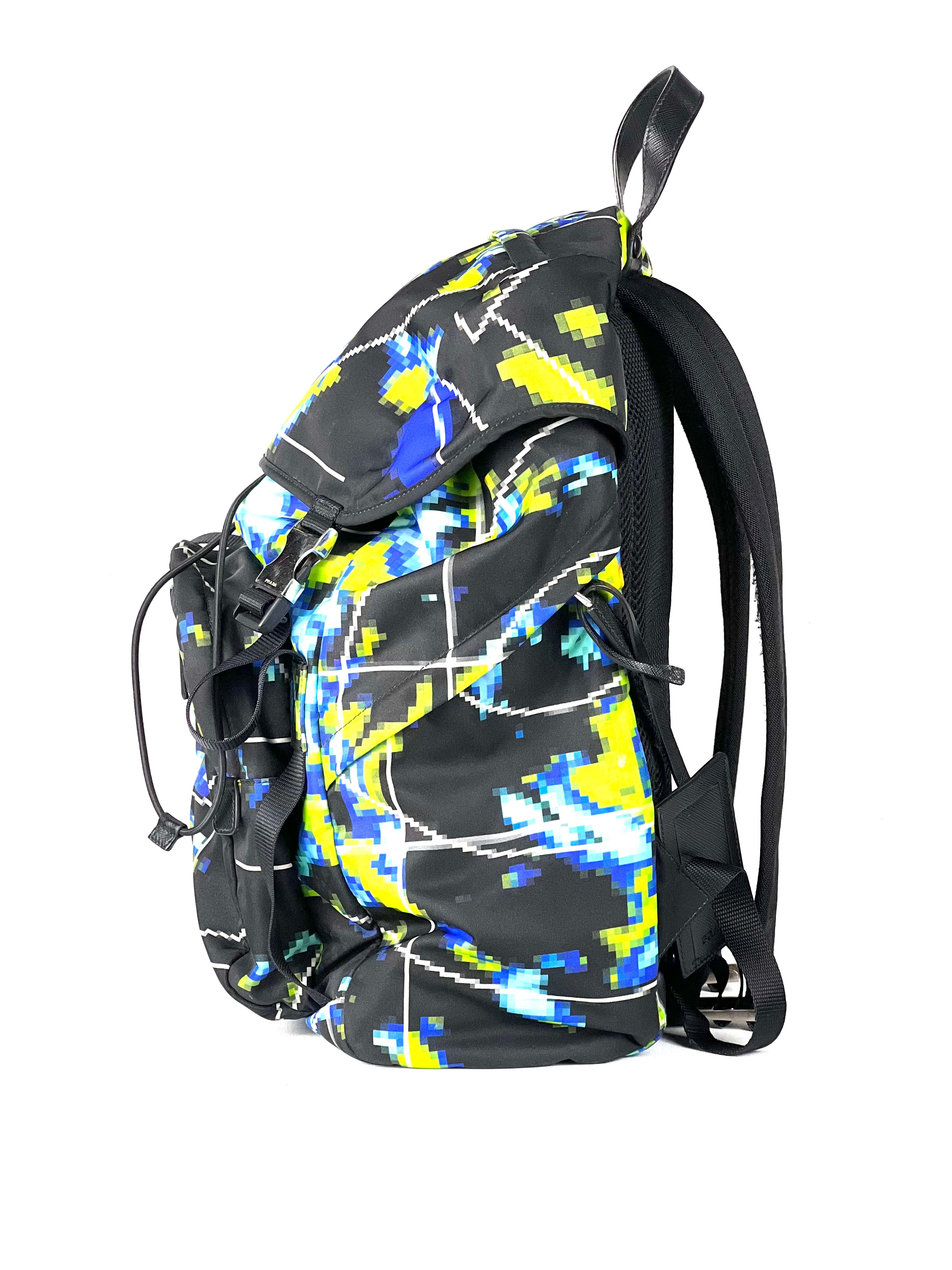 Prada Triangle Logo Tessuto Radar Nylon Backpack