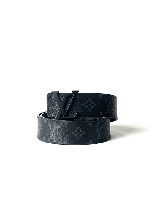 Louis Vuitton Initial Logo Black Monogram Belt