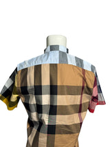 Burberry London Brown Till Blue Check Short Sleeve Shirt 5