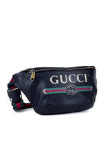 Gucci Logo Black Leather Waistbag 3
