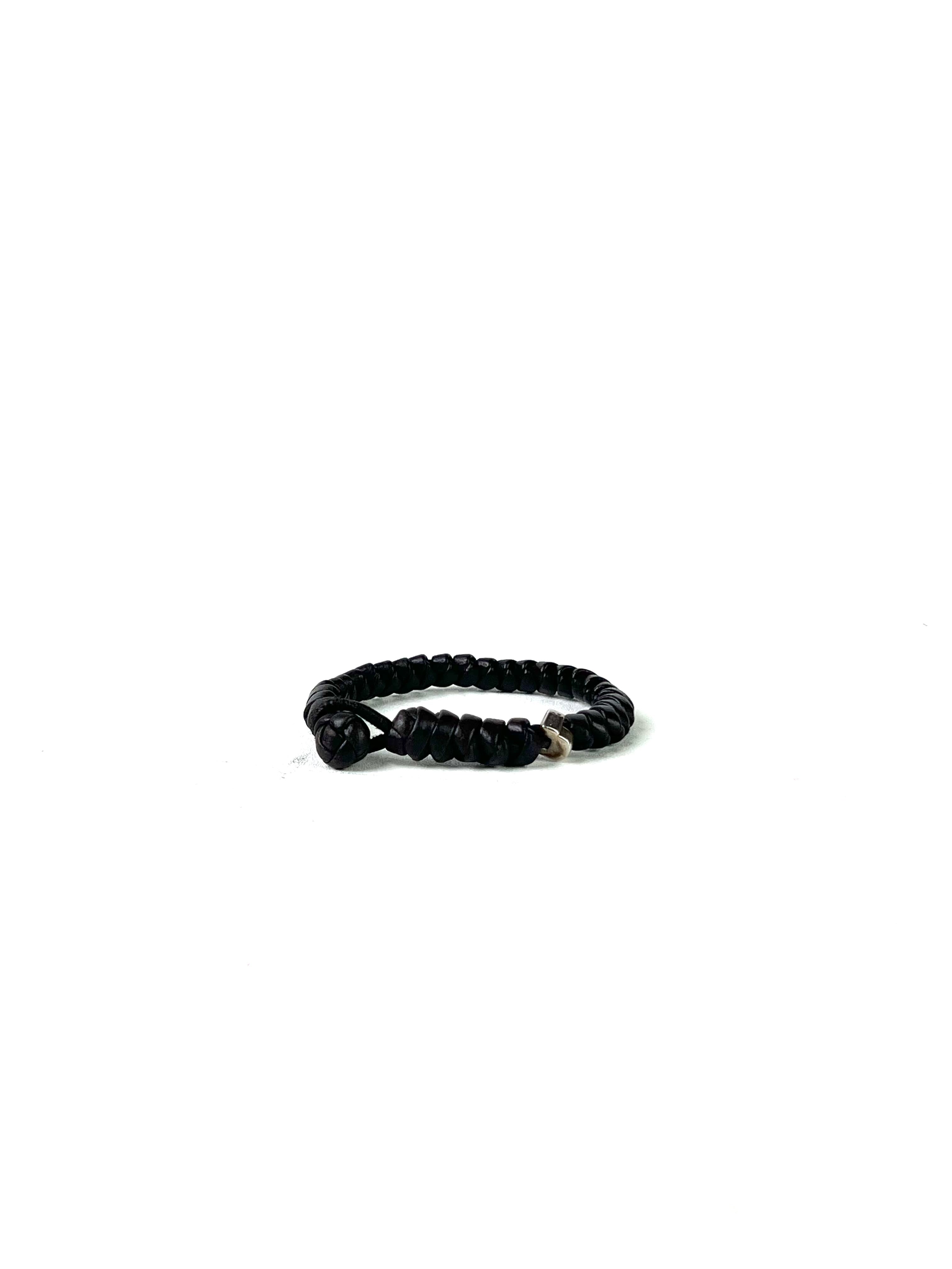 Bottega Veneta Intrecciato Black Bracelet