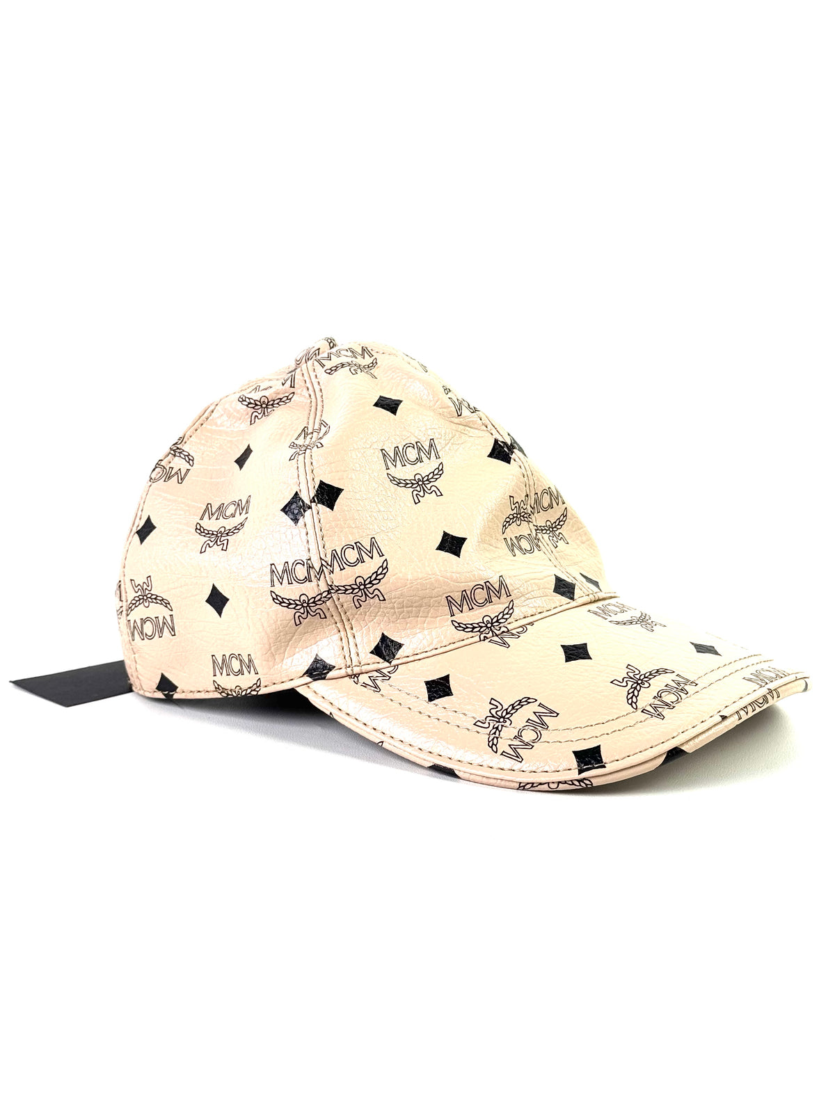 MCM Visetos Leather Pink Cap