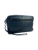 Bottega Veneta Intrecciato Navy Kasai Pouch 2