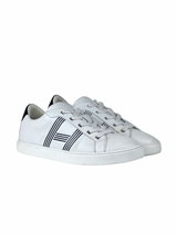 Hermès White / Black Avantage Leather Sneakers 1