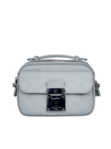 Louis Vuitton S Lock Monogram Taurillon Grey Messenger Bag 1