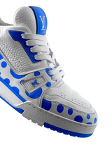 Louis Vuitton X Yayoi Kusuma Blue White Trainer Sneakers 6