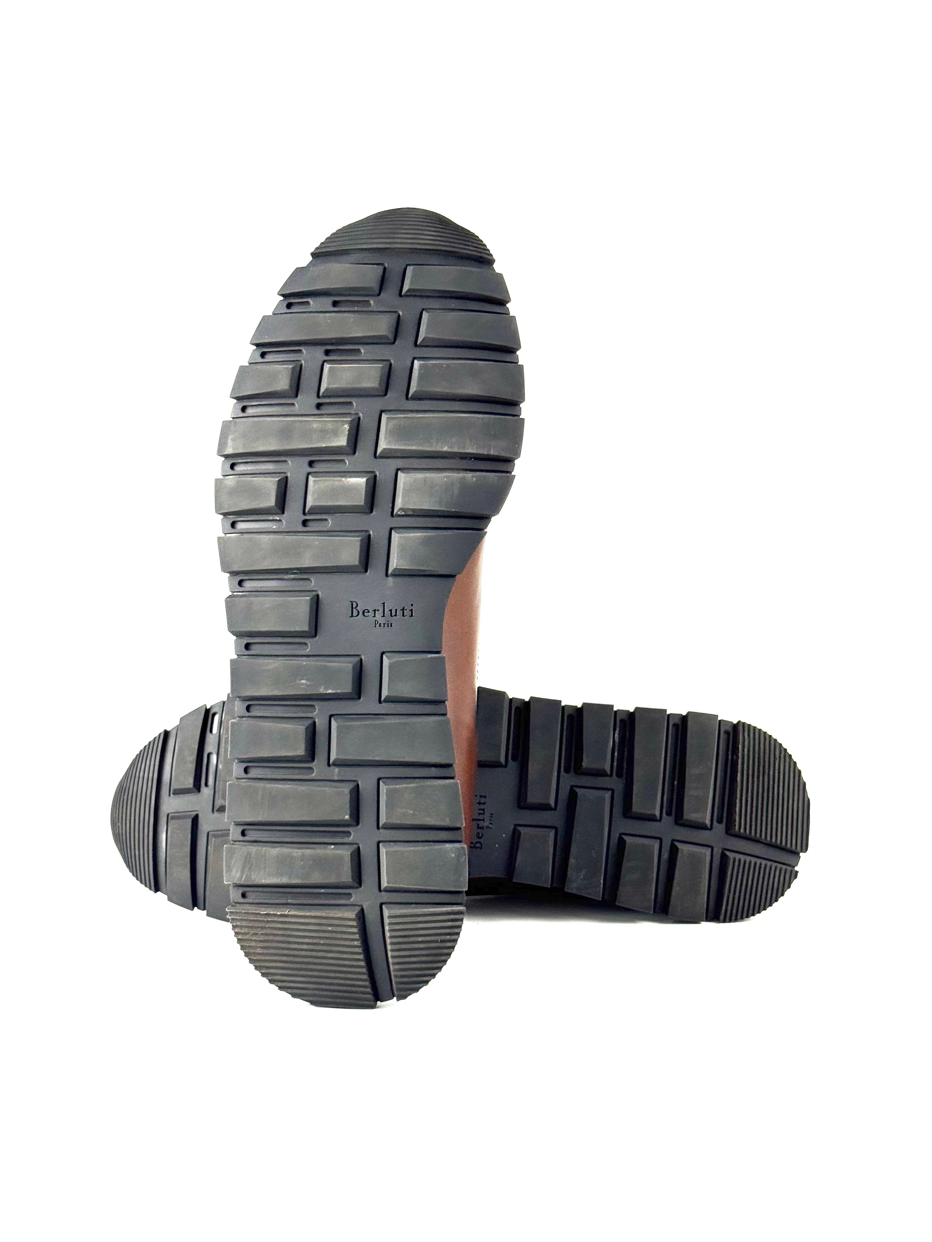 Berluti Torino Slip On Genuine Leather Dark Brown