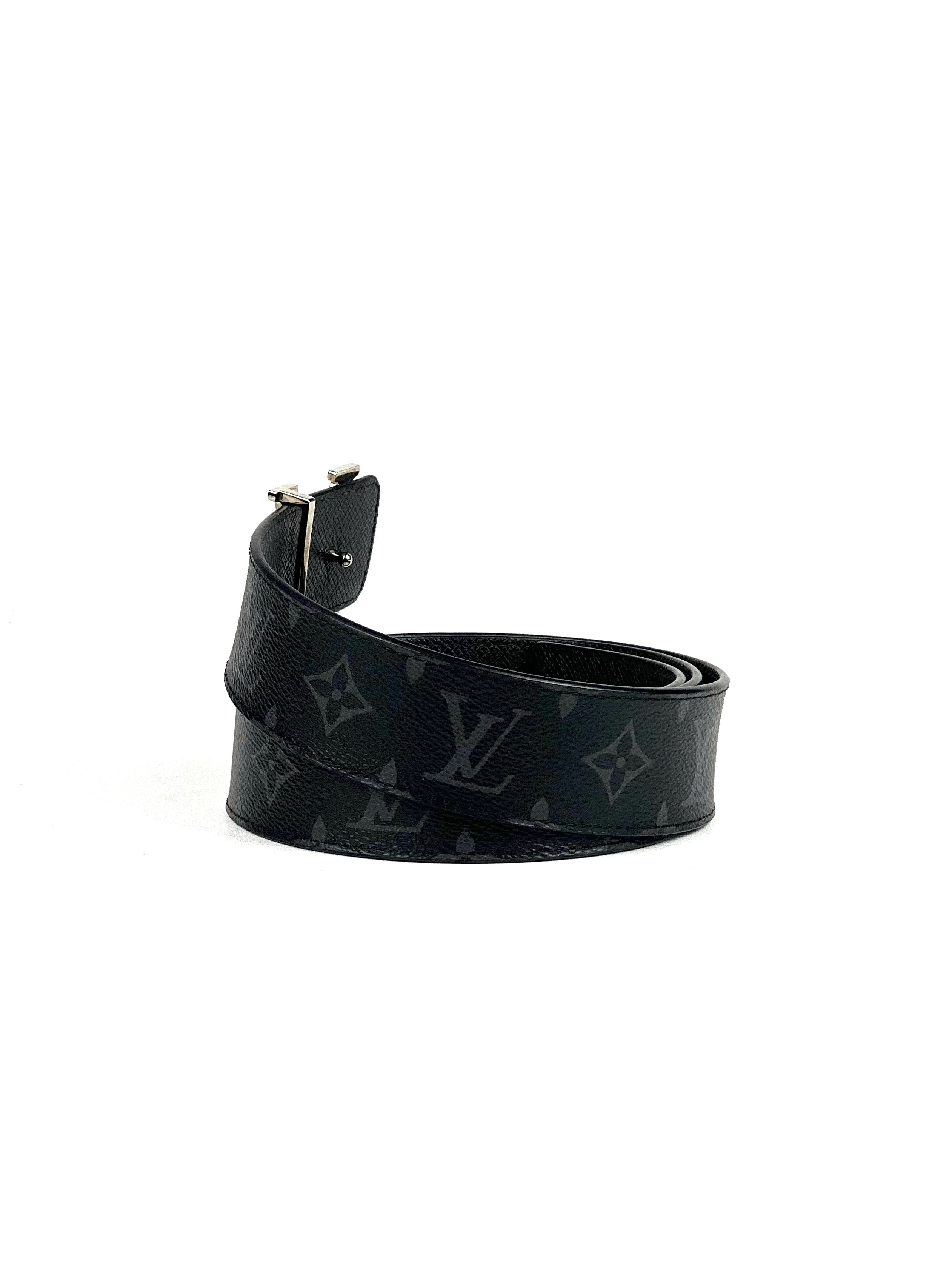 Louis Vuitton Initial Taiga Logo Monogram Belt