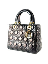 Christian Dior Medium Lady Dior Black Cannage Lambskin Bag 3