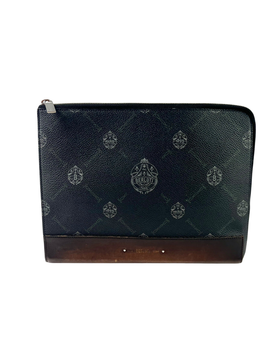 Berluti Kriss Van Assche Canvas Standing Clutch