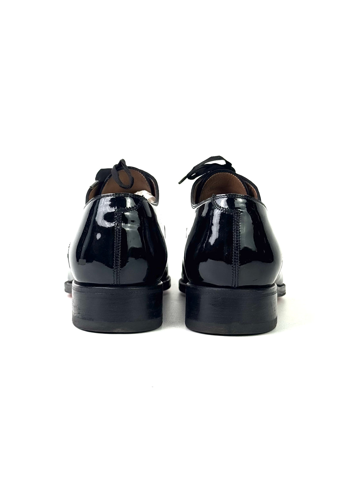 Christian Louboutin Black Patent Leather Oxford Loafers