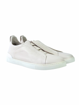 Zegna Triple Stitch Second Skin White Slip-On 1