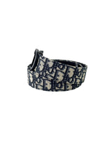 Christian Dior Oblique Jacquard Logo Black Buckle Belt 2