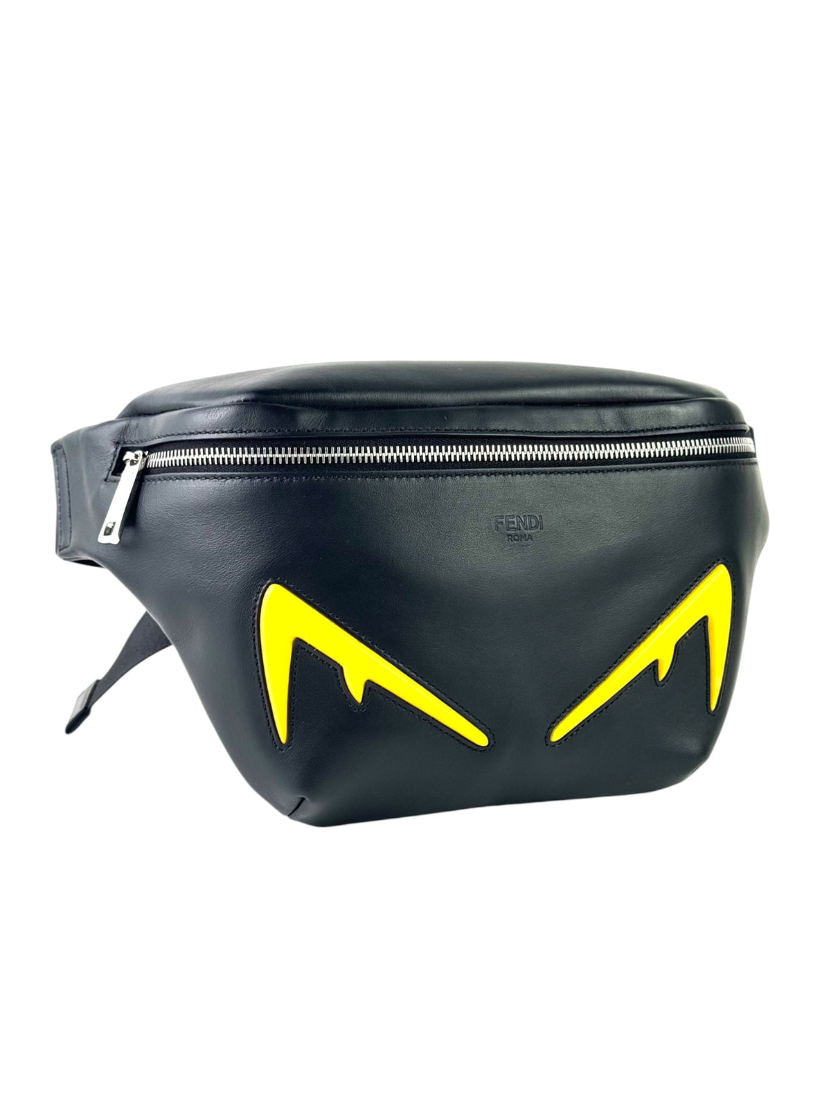 Fendi Monster Eye Black Leather Bumbag
