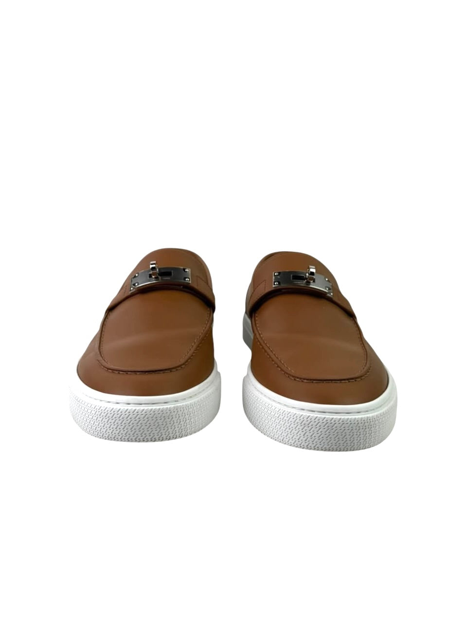 Hermès Game On Brown Leather Slip On