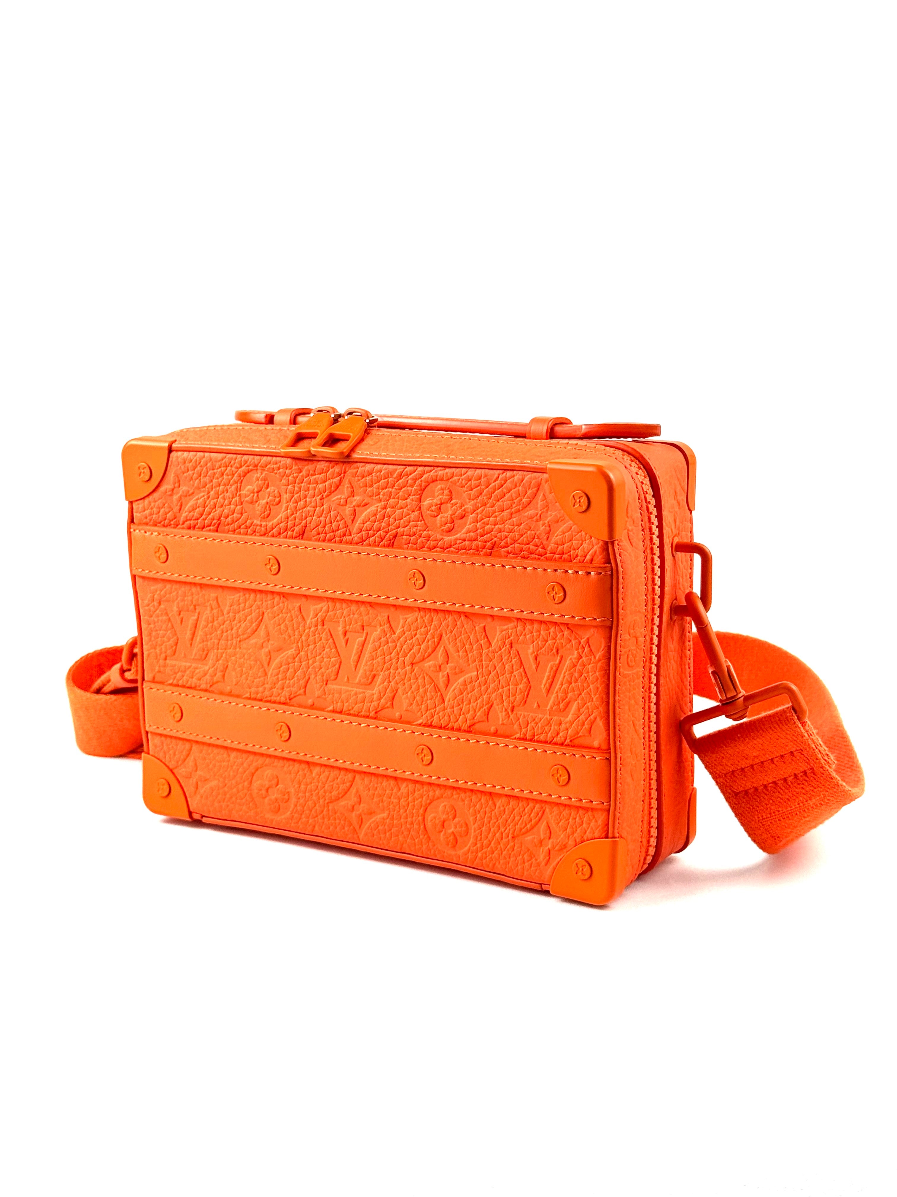 Louis Vuitton Handle Soft Trunk Taurillon Monogram Orange Slingbag