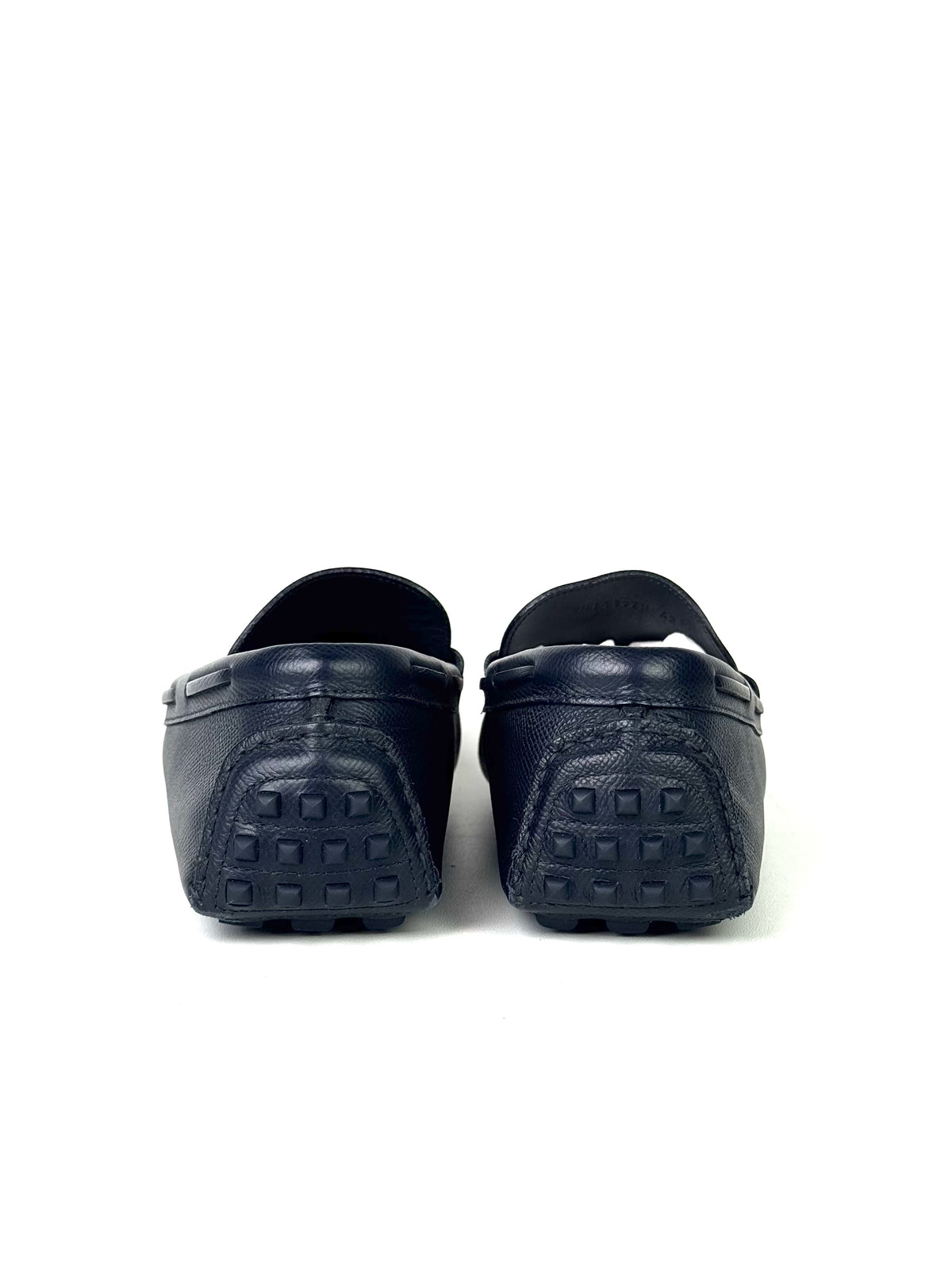 Hermès Irving Navy Leather Loafers