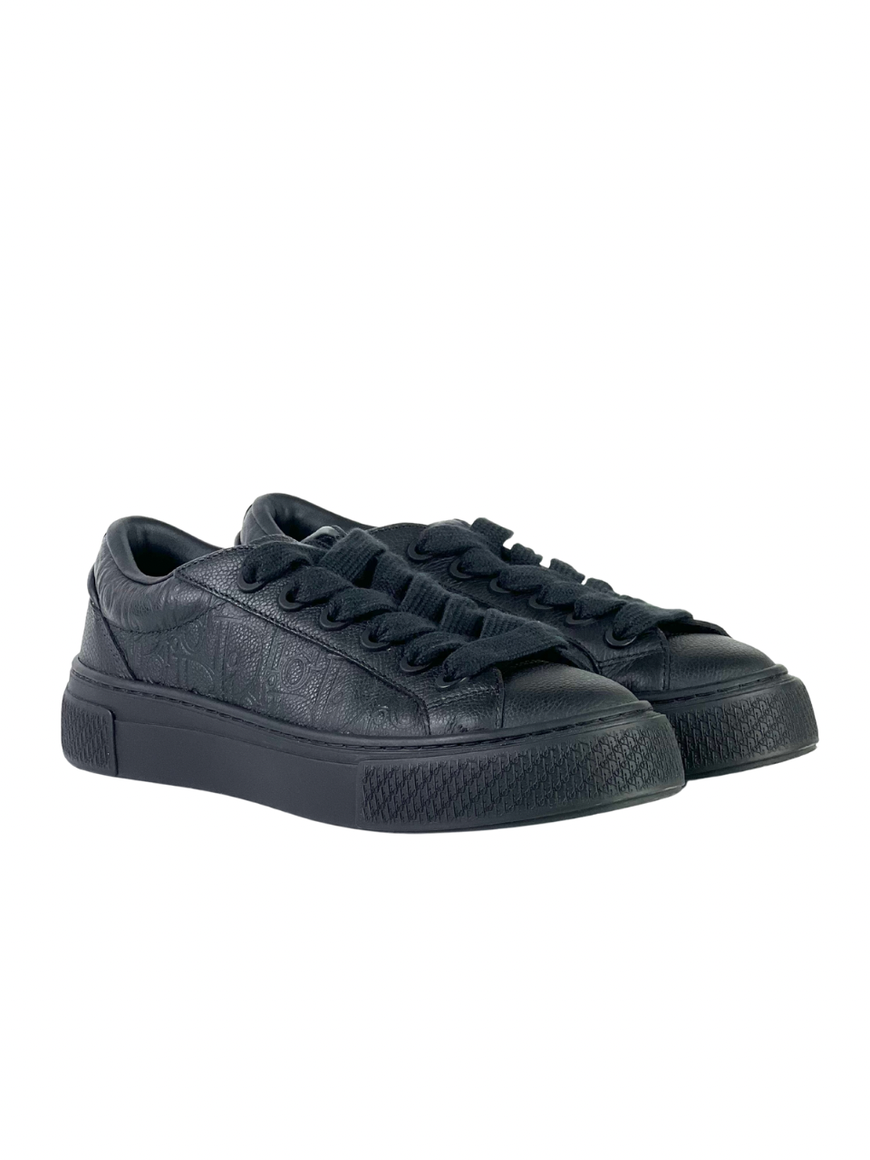 Christian Dior B33 Gravity Grain Leather Black Sneakers
