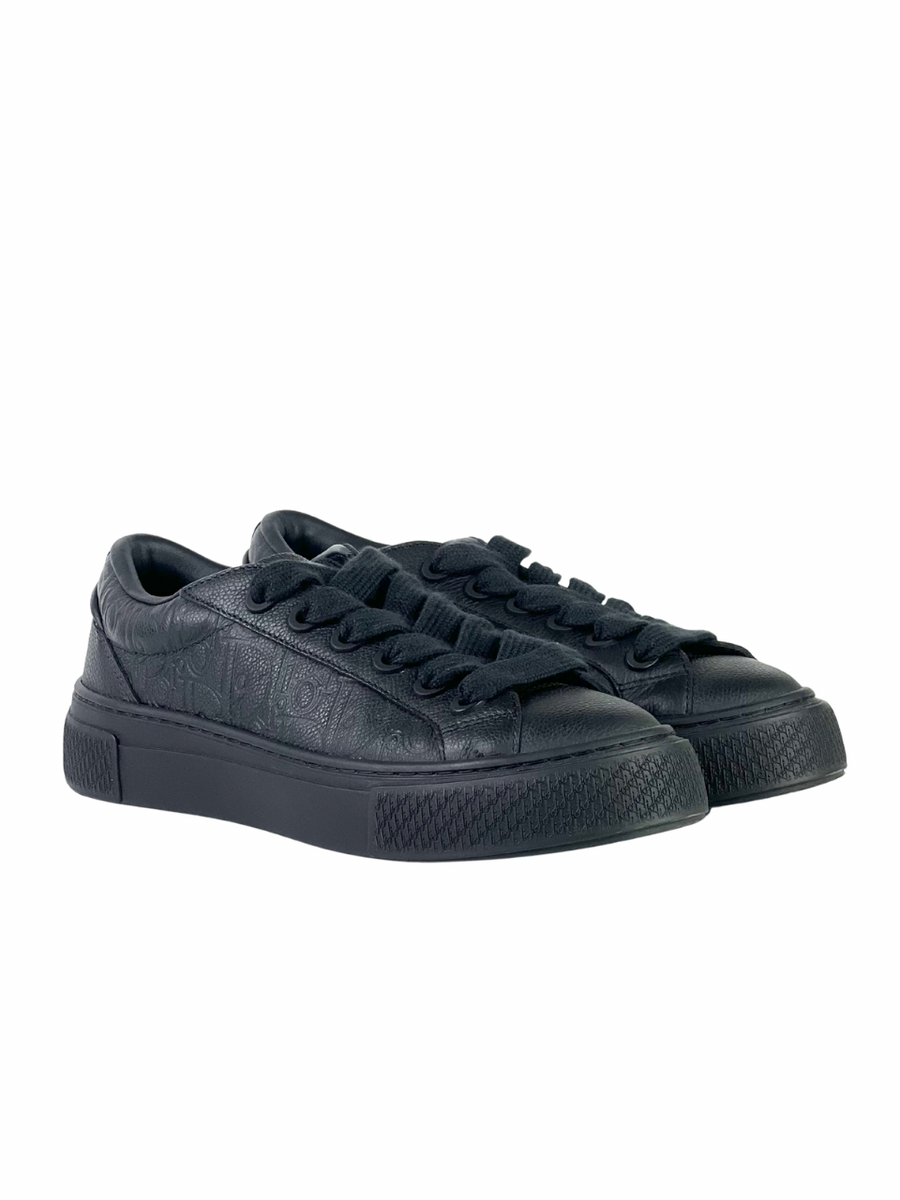 Christian Dior B33 Gravity Grain Leather Black Sneakers